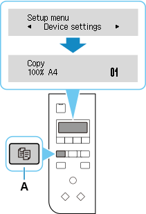 figura: Pressione o botão COPIAR